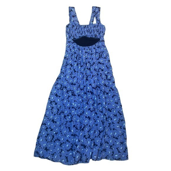 Free People NWOT Rosalee Midi Dress Floral Blue Size‎ Small - Picture 6 of 10